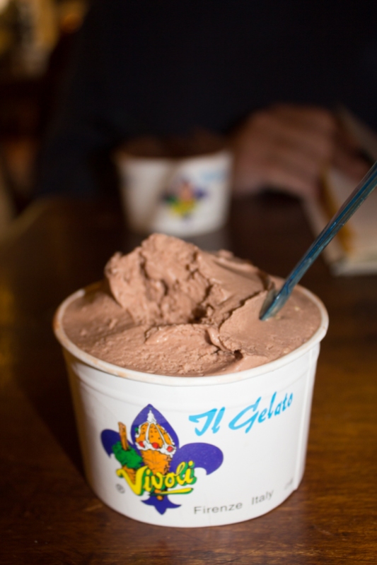 Chocolate & hazlenut ice cream from Vivoli